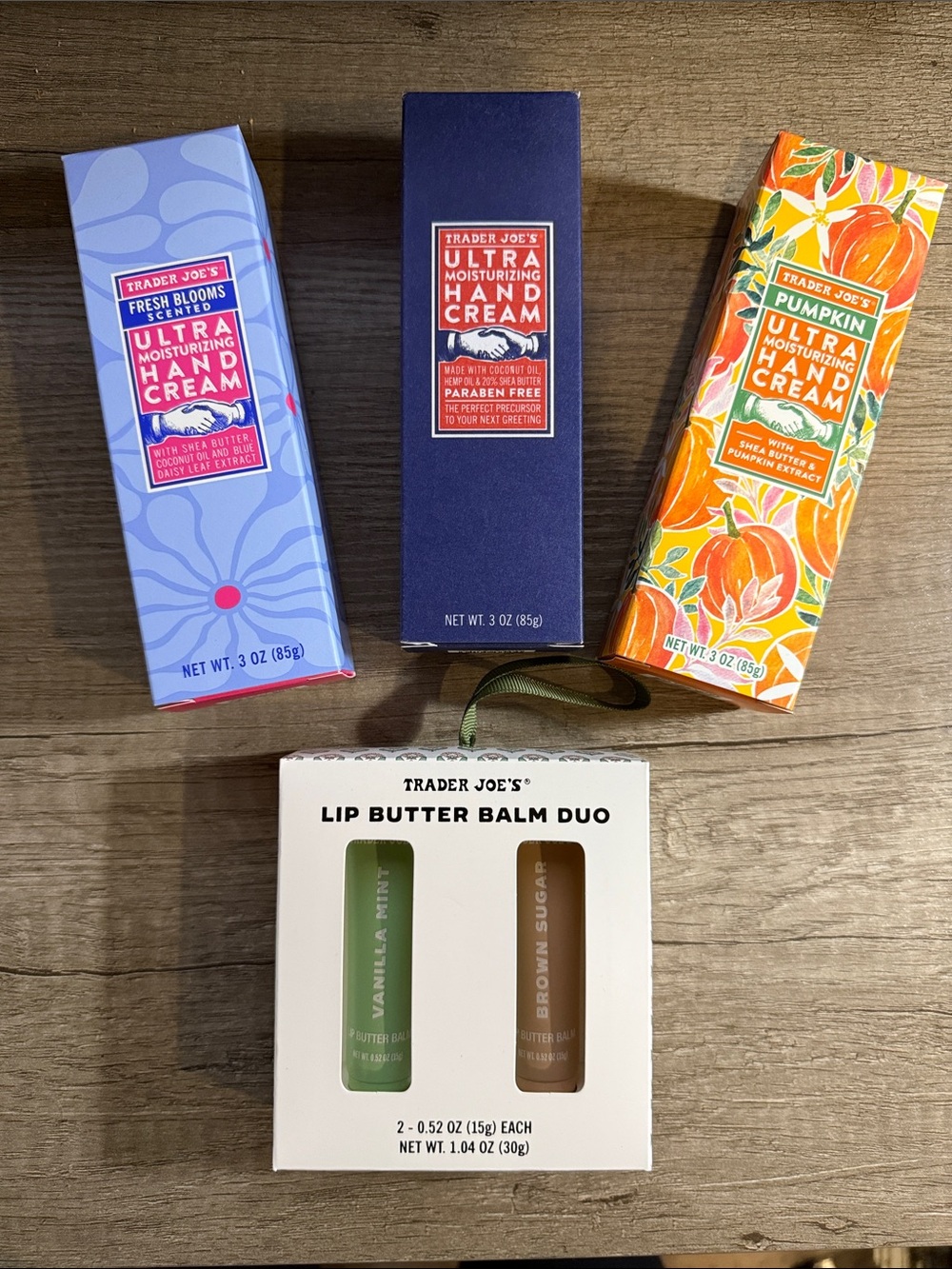 Trader Joe’s Ultra Moisturizing Hand Cream 3-Pack 3oz & Lip Butter Balm Duo (2)
